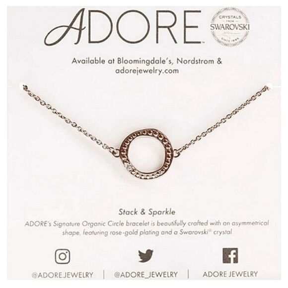 Adore Swarovski Stack & Sparkle Bracelet Rose-Gold Plated - Picture 2 of 8